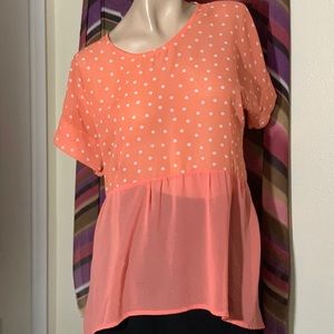COPY - High/Low Polka Dot Top